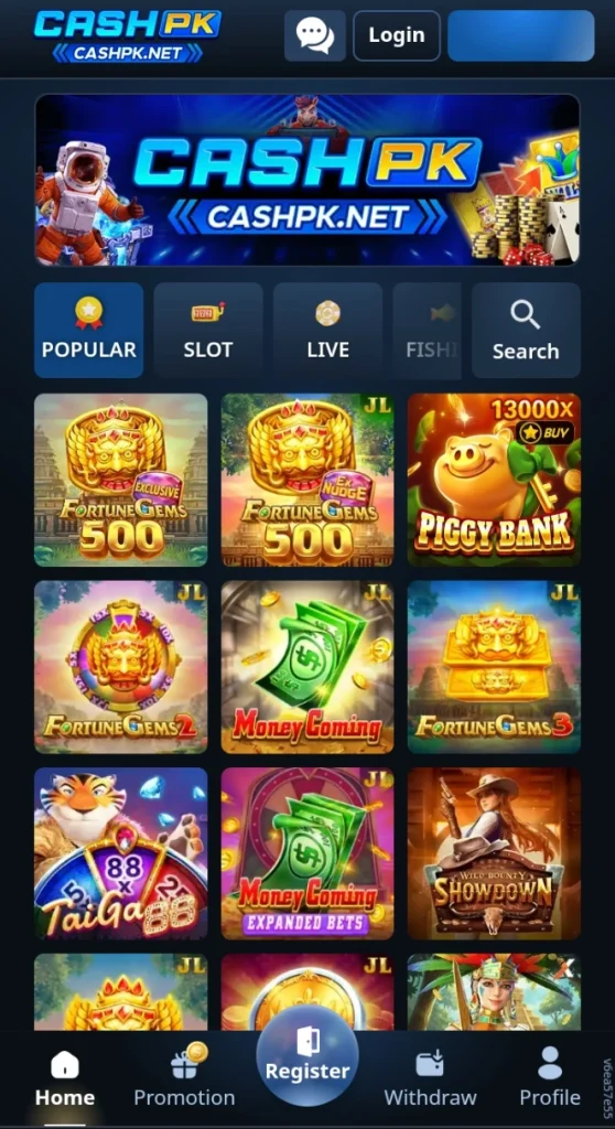 CashPK Game interface image