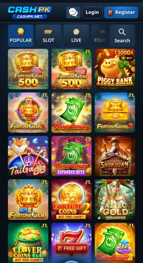 list of games of CashPK Game