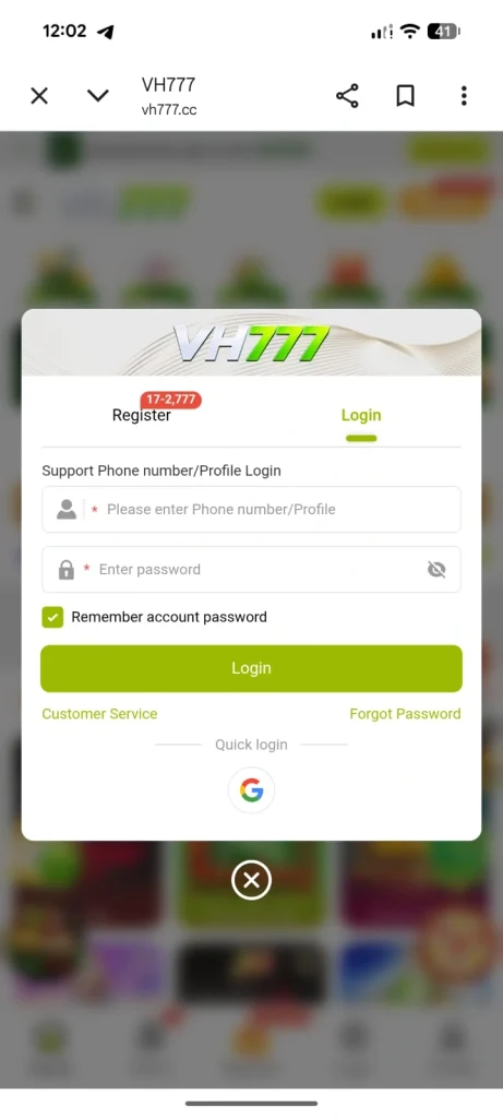 VH777 Game